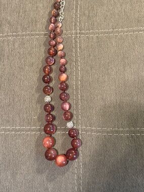 Elegant Beaded Necklace with Pavé Accent